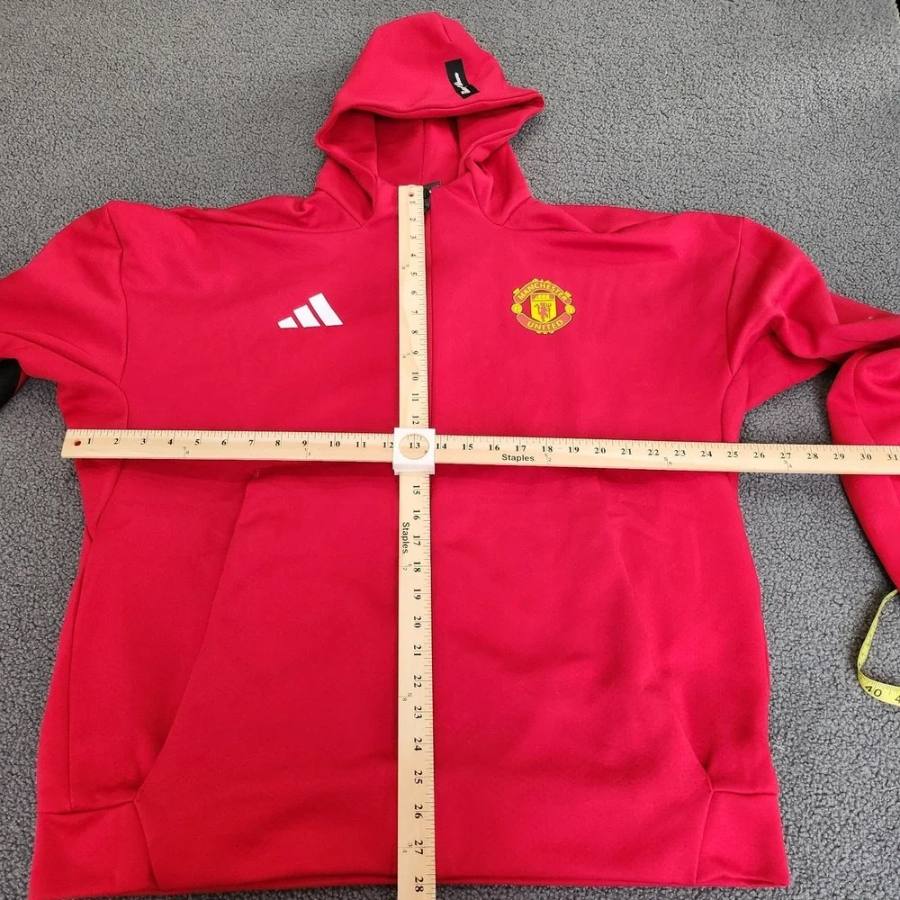 Mens Size XL Adidas Manchester United Z.N.E. Anthem Full Zip Jacket Red JN2901